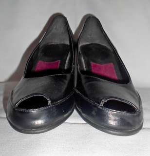 A2 AROSOLES Black Open toe 9M womens shoes pumps heels  