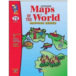   Pack ON THE MARK PRESS OUTLINE MAPS OF THE WORLD 