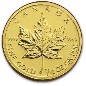  2012 1/10 oz Gold Canadian Maple Leaf 
