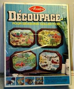Vintage Avalon Decoupage Craft Painting Kit Factory New  