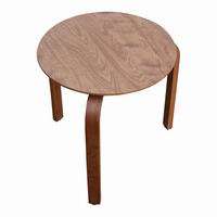danish bentwood 3 legged side table stool manner of aalto walnut 