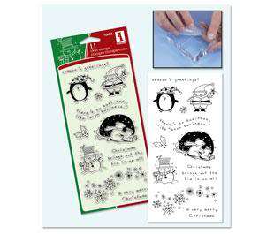 11 Clear Stamps by Inkadinkado CHRISTMAS CHARACTERS  