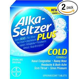 Alka seltzer Plus Cold Medicine, 20 Count (Pack of 2)