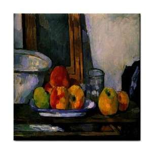  Still Life With an Open Drawer By Paul Cezanne Tile Trivet 