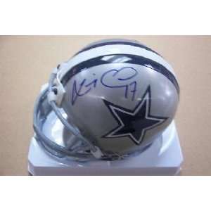  Quincy Carter Autographed Cowboys Mini Helmet Sports 