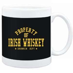  Mug Black  PROPERTY OF Irish Whiskey   DRUNKEN DEPARTMENT 