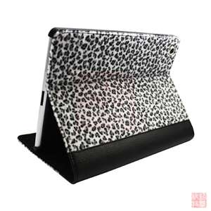   Leopard Leather Case Cover 3 Stand for Apple iPad 2 2nd 3G  