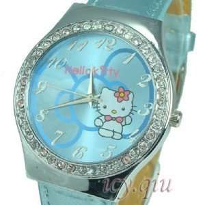  Hello Kitty Blue Bow Cartoon Watch 
