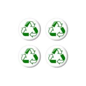 Recycle Hybrid   Wheel Center Cap 3D Domed Set of 4 Stickers Badges