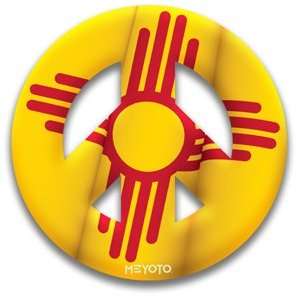 Peace Symbol Removeable Vinyl Decal of New Mexico Flag