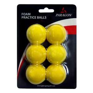  Paragon Foam Golf Balls Yellow 6 Pack
