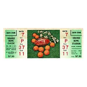   Corn Huskers 1971 Undefeated Season Football Ticket