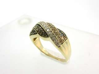 Beautiful Multi Colored Diamonds & Solid 14K Gold Ring  