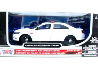 MotorMax FORD POLICE INTERCEPTOR CONCEPT WHITE 1/24  
