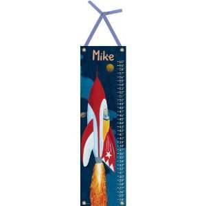  Growth Chart Rocket Man 12x42 inches, PERSONALIZED