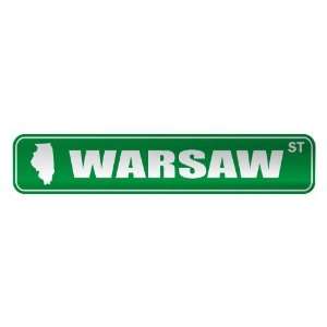   WARSAW ST  STREET SIGN USA CITY INDIANA
