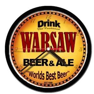  WARSAW beer and ale cerveza wall clock 