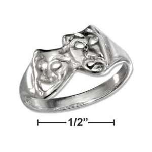  Sterling Silver Comedy Tragedy Ring   Size 8   JewelryWeb 