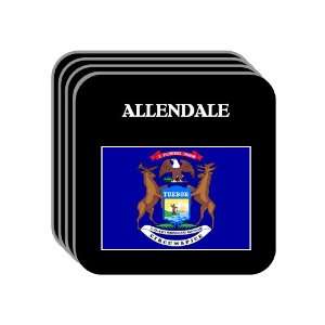  US State Flag   ALLENDALE, Michigan (MI) Set of 4 Mini 