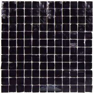  Ashland 1 glass tile in inkwell black 12 7/8 x 12 7/8 