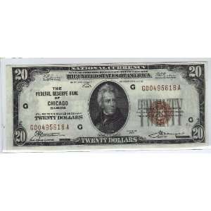  Series of 1929 $20 Federal Reserve Note 