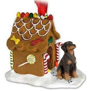  UC Red Dobie Gingerbread House Christmas Ornament