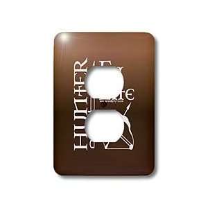 Deniska Designs WoW   Hunter For Life 1 on Brown   Light Switch Covers 
