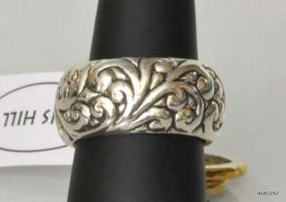 Fabulous New LOIS HILL Repousse Sterling Silver Gold 3 Stacking Ring 