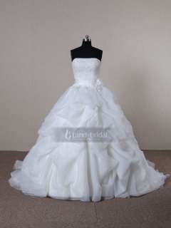 2011 Hot Selling Ball Gown Organza Wedding Dress Bridal Gown Size 
