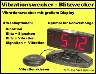 RABATTAKTION   GEEMARC Vibrationswecker Blitzwecker  