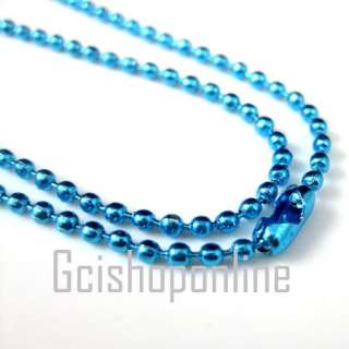 2mm New Iron Ball Paint Blue Link Chains Wholesale 5p m  