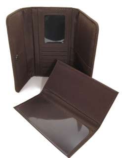 This wallet comes in several colors. This listing is for a BROWN and 