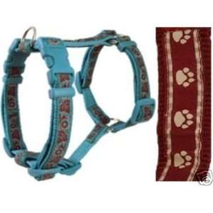  Douglas Paquette H Type Dog Harness PAW PRINTS MEDIUM 