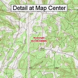   Topographic Quadrangle Map   Drumright, Oklahoma (Folded/Waterproof