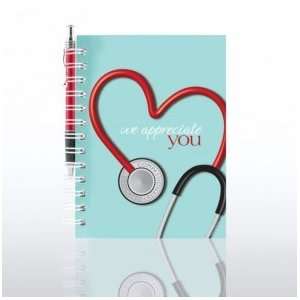  Journal & Pen Gift Set   Stethoscope We Appreciate You 