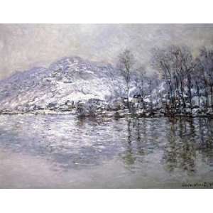 La Seine a Port Villez, Effet De Neige by Claude Monet 