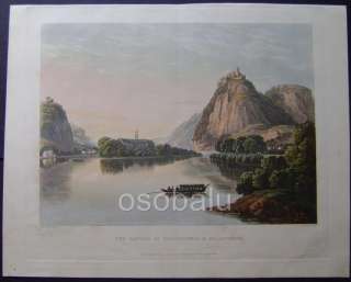 GERMANY COBLENTZ ,ANDERNACH, BODENSBERG,DRACHENF. 4 AQUATINTS BY SHUTZ 