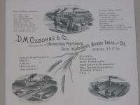 1893 WCE Chicago Osborne Harvester Trade Card   IH  