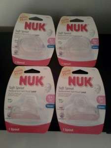 NUK Replacement Spouts Clear Learner Active Sippy Cups BPA Free Soft 