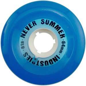  Never Summer Longboard Wheels 64mm 81a Blue (Set of 4 
