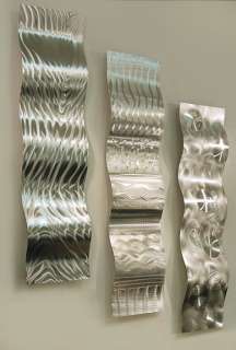   Abstract Silver Metal Wall Art Decor Sculpture Forces Of Nature