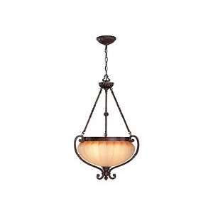 Lite Source C7937 Maxine Ceiling Lamp, Antique Bronze with Light Amber 