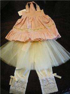 NWT Dollcake Rose Water Top Petticoat Skirt Lace Leggings Easter 