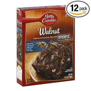 Betty Crocker Brownie Mix Walnut, 16.5 Ounce Boxes (Pack of 12 