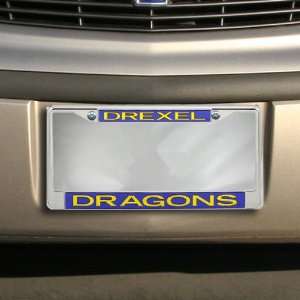  Drexel Dragons Acrylic Inlay Chrome License Plate Frame 