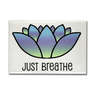 Just Breathe Sports Rectangle Magnet by   Kitchen 