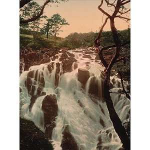 Vintage Travel Poster   Swallow Falls I Fairy Glen Bettws y Coed (i.e 