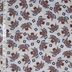  44 Wide Fabric American Eagle (White Background) Fabric 