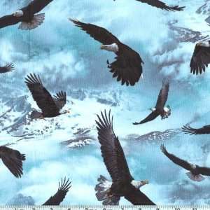  45 Wide North American Wildlife Magnificent Eagles Blue 