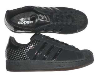 Womens Adidas Superstar Black Silver shoes new sneakers  